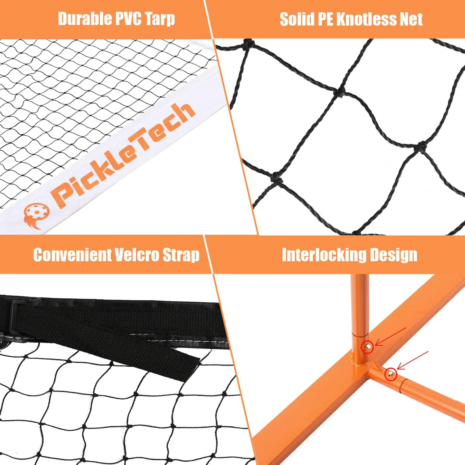 Portable Pickleball Net - 22 FT USAPA Regulation Size, Applies to Indoor & Outdoor & Driveway, Pickle Ball Net System with Carrying Bag
