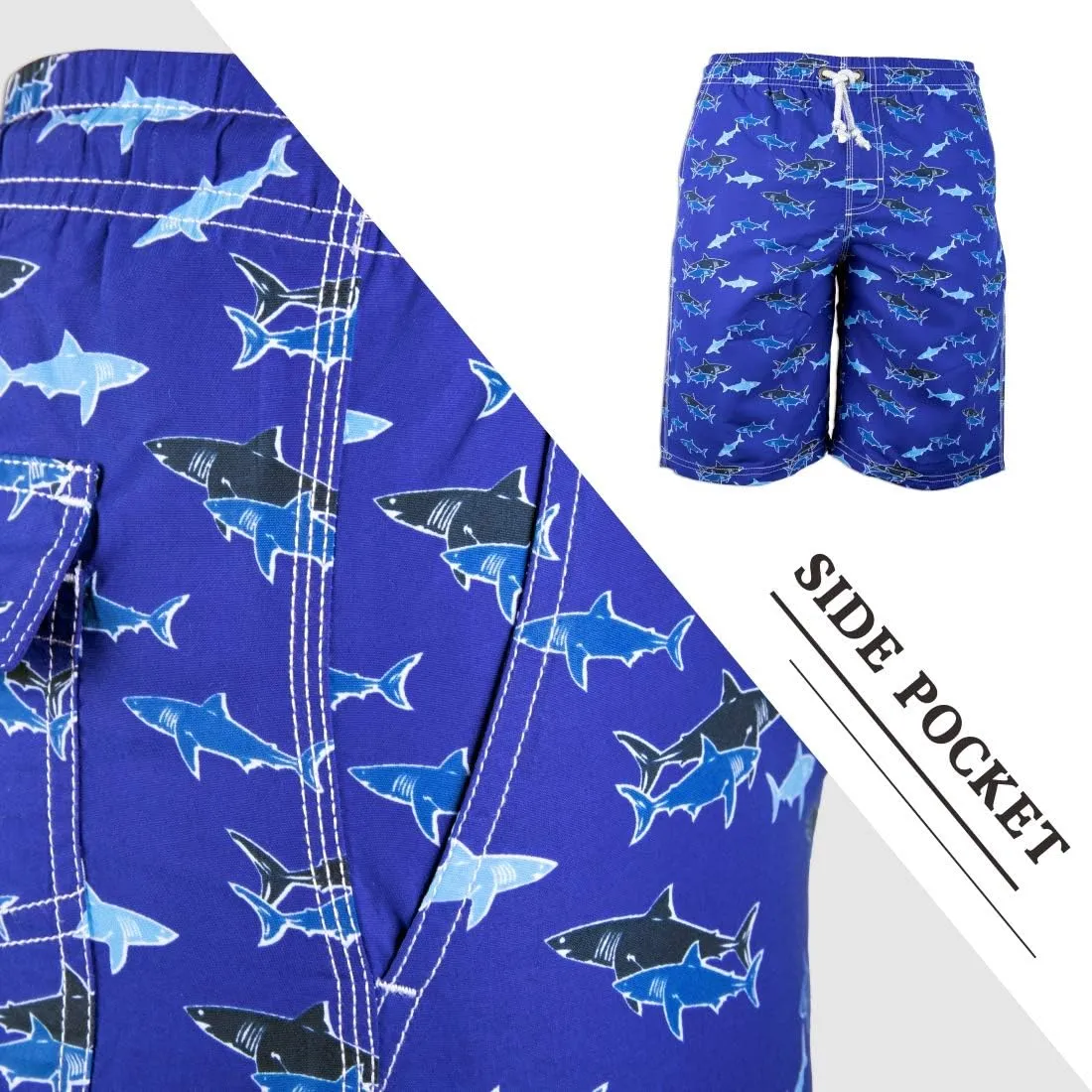 PREFER TO LIFE Men's Board Shorts, Quick Dry Swimwear Beach Holiday Party Bermuda Swim Big Pants …