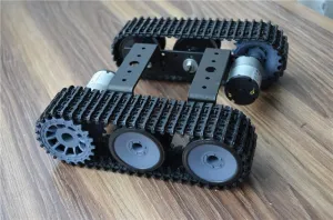 Preminum Mini TP100 Aluminum Alloy Metal Tank Robot Chassis Kit for Arduino/Raspberry Pie/MicroBit, Caterpillar Platform with 12V 350rpm DC Reduced Motor DIY STEAM Science Education Experiment