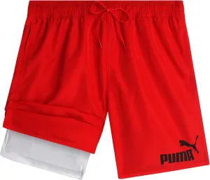 PUMA Men's Bathing Suit - Quick Dry Swimsuit Trunks with Mesh Compression Liner - 8" Inseam Swimwear (S-XL)
