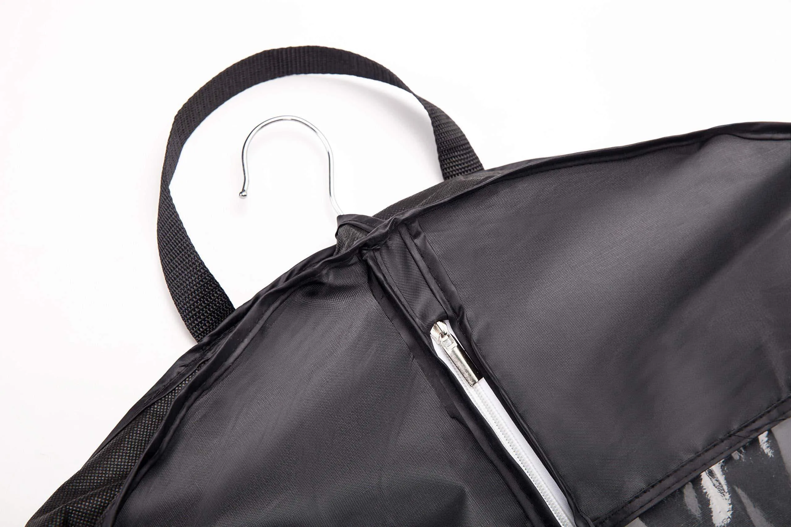 QEES 3PCS Travel Garment Bag, Heavy Duty Breathable Dance Costume Bags with Accessories Zipper Pockets, Travel and Closet Suit Storage Bags with Strong Handle JJZ310
