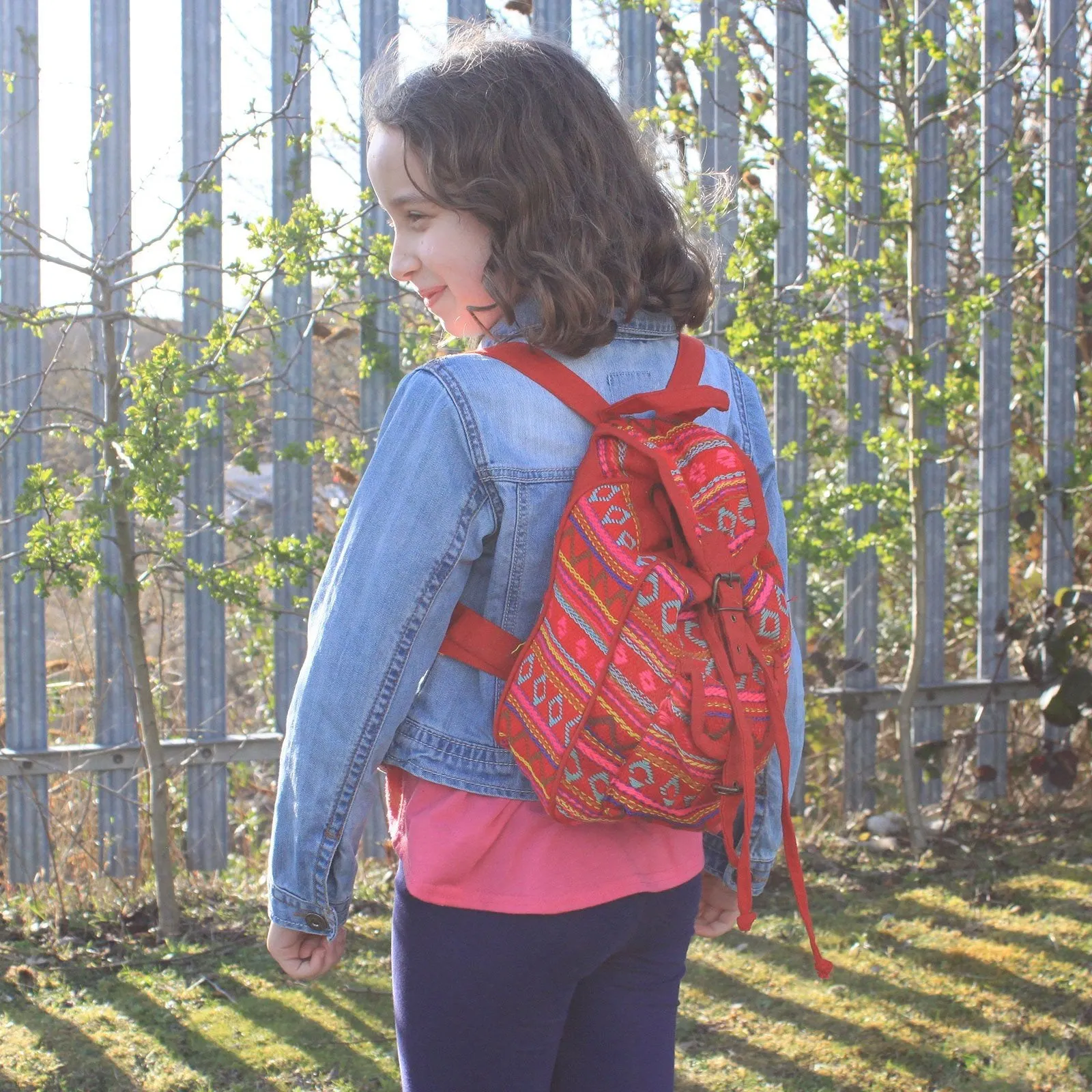 Quick shipping Nepali Early bird pricing Backpacks - Pink Red Small