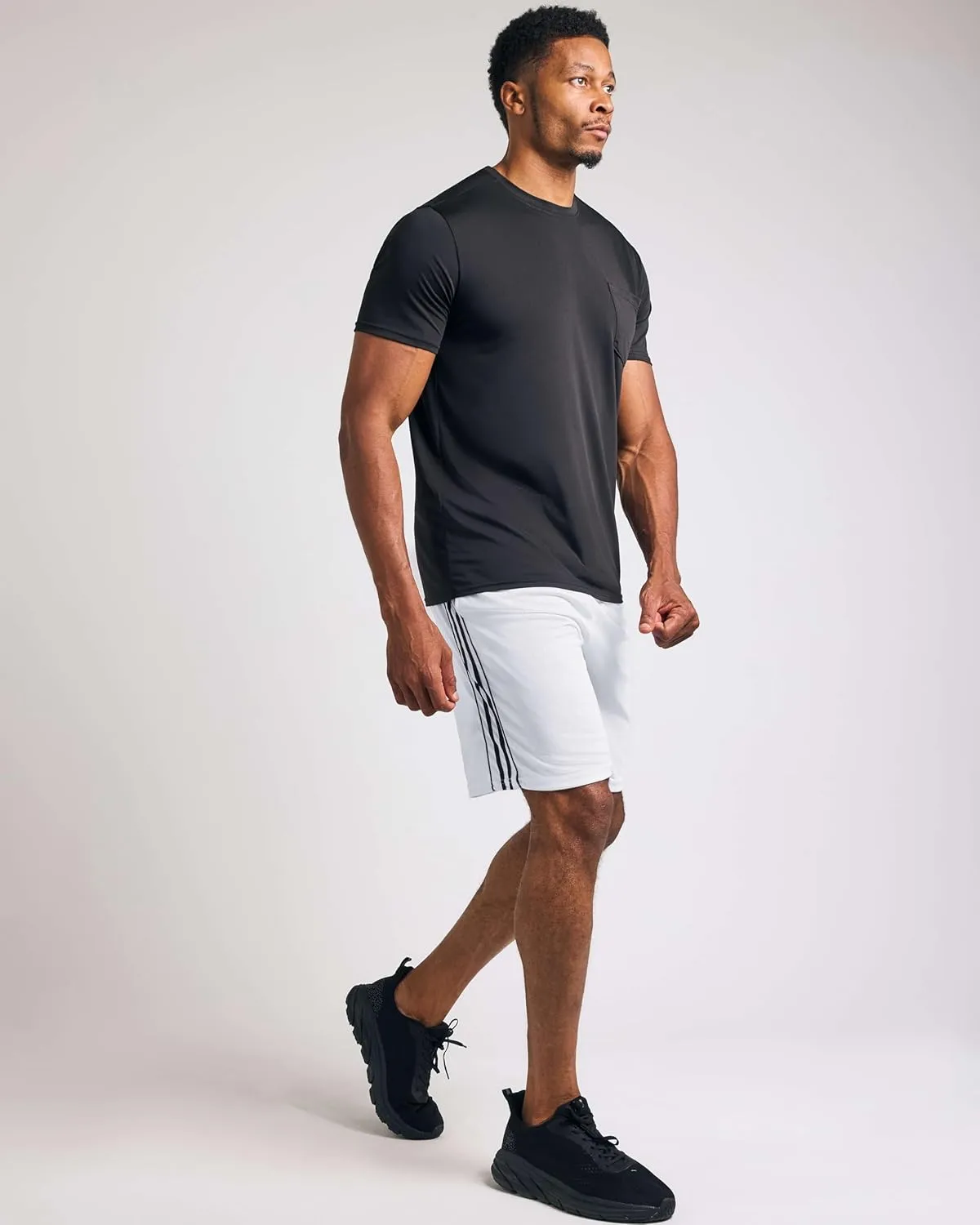Real Essentials 5 Pack: Men's Mesh Athletic Basketball Shorts Quick Dry Activewear with Pockets
