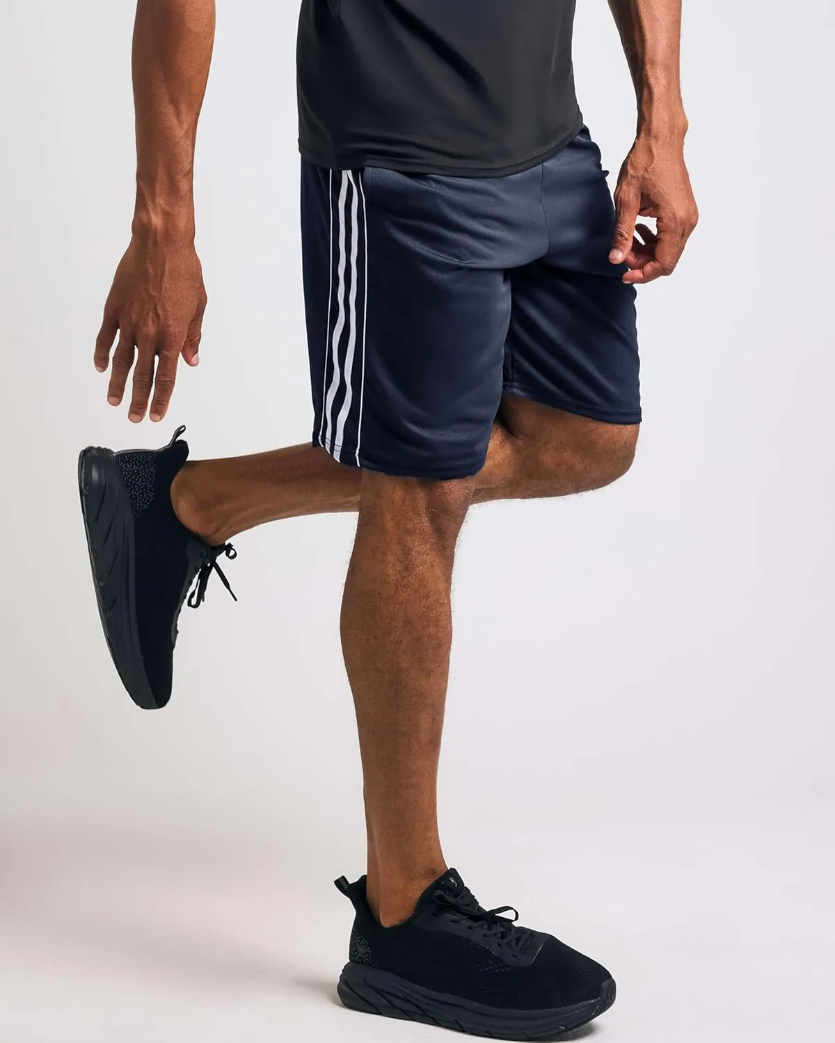 Real Essentials 5 Pack: Men's Mesh Athletic Basketball Shorts Quick Dry Activewear with Pockets