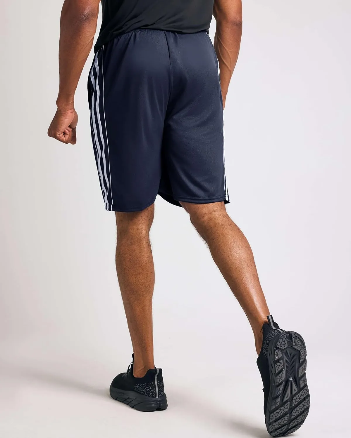 Real Essentials 5 Pack: Men's Mesh Athletic Basketball Shorts Quick Dry Activewear with Pockets