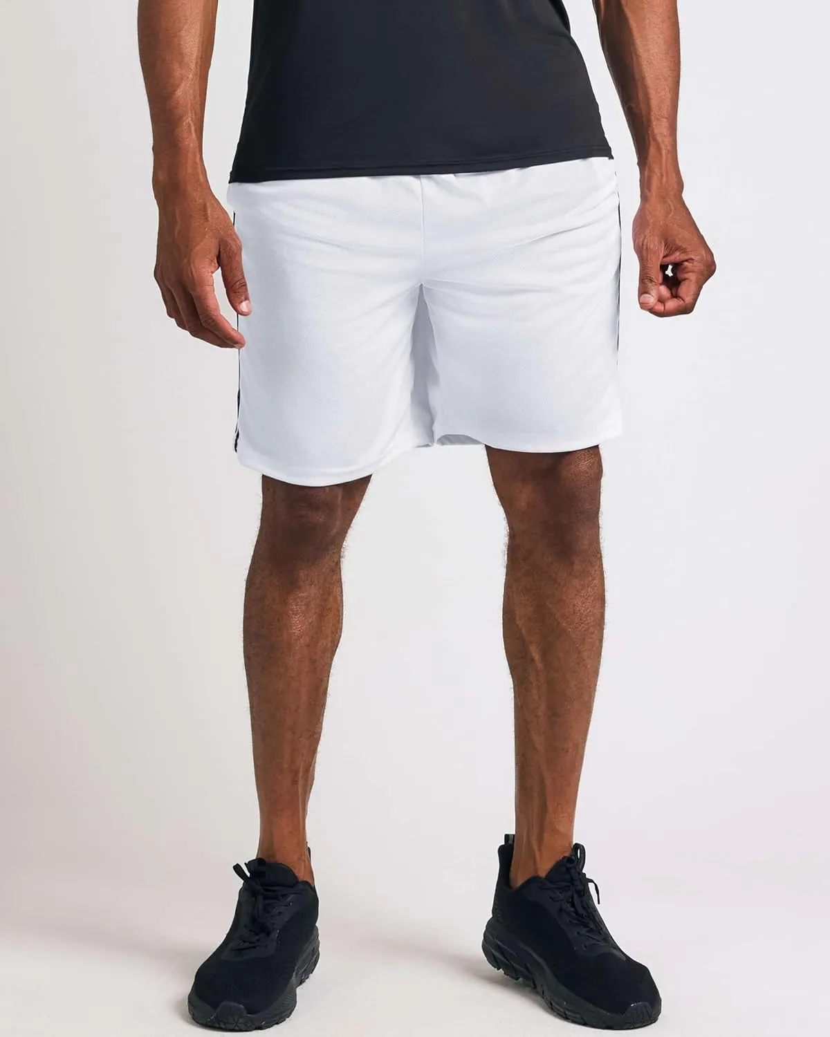 Real Essentials 5 Pack: Men's Mesh Athletic Basketball Shorts Quick Dry Activewear with Pockets