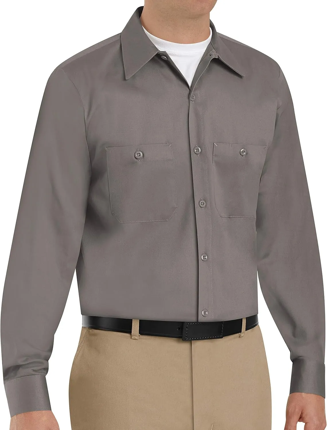 Red Kap Men's Long Sleeve Wrinkle-Resistant Cotton Work Shirt