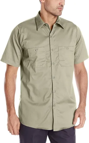 Red Kap Men's Short Sleeve Wrinkle-Resistant Cotton Work Shirt