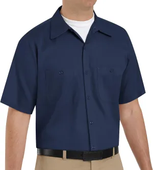 Red Kap Men's Short Sleeve Wrinkle-Resistant Cotton Work Shirt