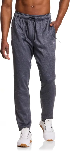Reebok Men's Fleece Tech Sweatpant, Zippered Pockets, Athletic Joggers