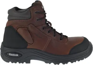 Reebok Work Men's 6” Sport Composite Toe Boot Dark Safety, Trainex RB7755 Work Shoe, Brown