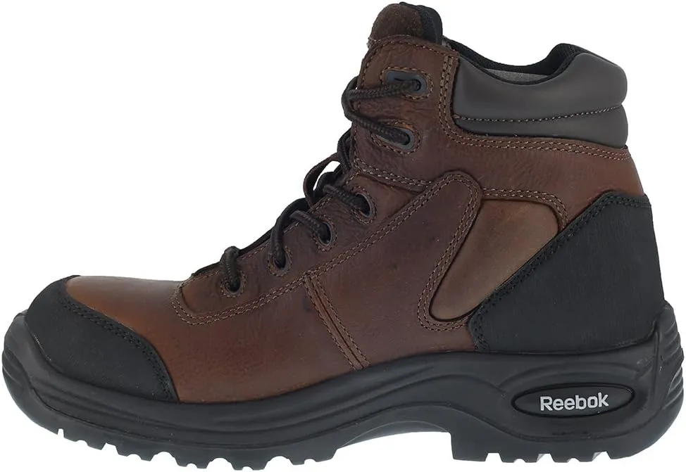Reebok Work Men's 6” Sport Composite Toe Boot Dark Safety, Trainex RB7755 Work Shoe, Brown