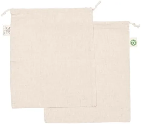 Reusable Linen Sourdough Bread Bags - 2 Pack Reusable, Undyed, Toxic-free, Washable and Perfect for Storing and Transporting Your Homemade Bread - Artisan Linen Bread Loaf Bags (2 Bags - 12”x15”)