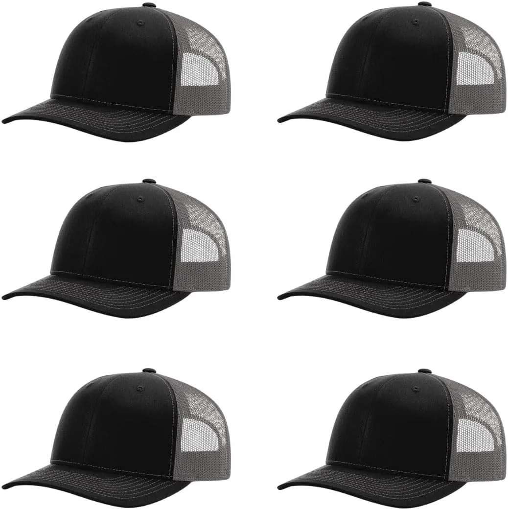 Richardson 112 Classic Six-Panel Adjustable Snapback Trucker Cap | Bulk Packs Available