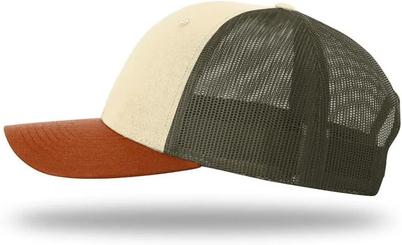 Richardson 115 Classic Low-Profile Design Adjustable Snapback Trucker Cap | Bulk Packs Available