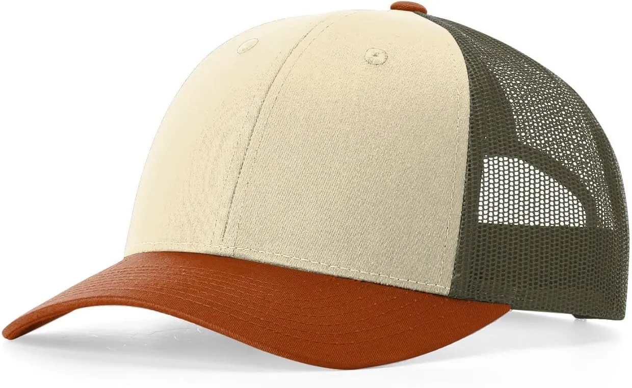 Richardson 115 Classic Low-Profile Design Adjustable Snapback Trucker Cap | Bulk Packs Available