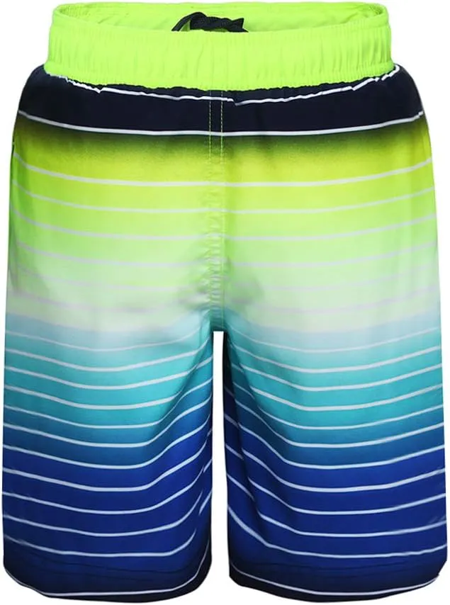 Rokka&Rolla Boys' Swim Trunks UPF 50  Quick Dry Bathing Suit Swimwear Beach Shorts with Mesh Lining