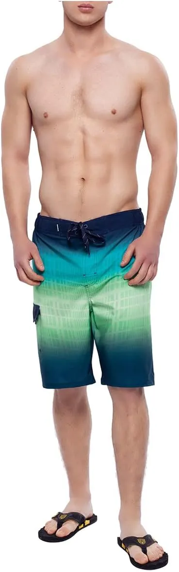 Rokka&Rolla Men's Swim Trunks 9" Quick Dry Stretch Board Shorts Beach Swimwear