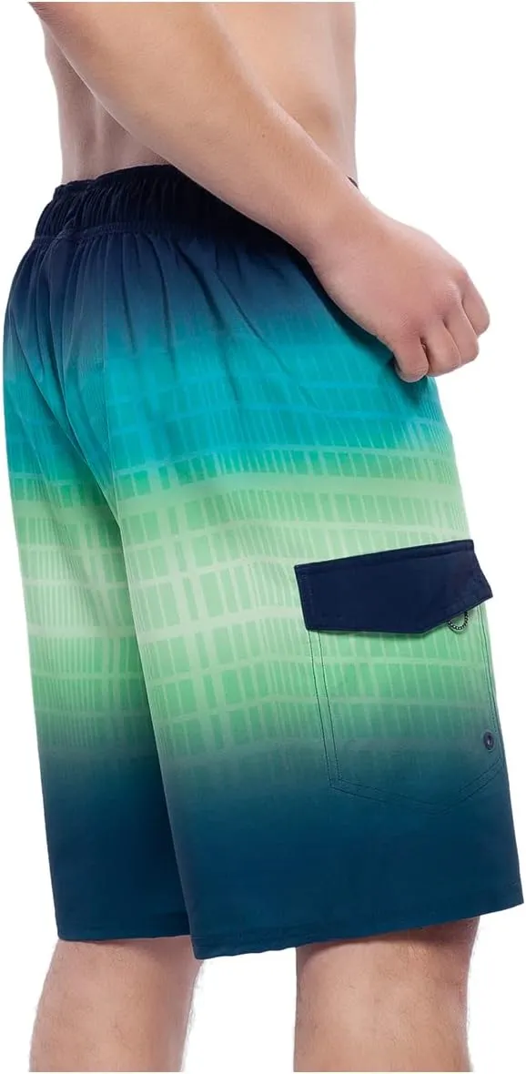 Rokka&Rolla Men's Swim Trunks 9" Quick Dry Stretch Board Shorts Beach Swimwear