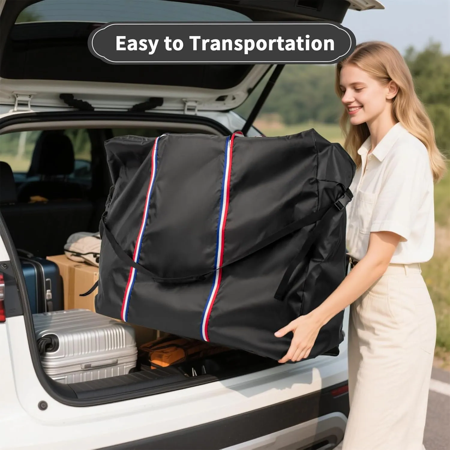 Rollator Travel Bag - Waterproof Wheelchair Bag for Folding Walker, Compact Wheelchair Transport Chair Portable Carry Case Cover for Car & Airplane TSA Traveling (39" Lx16 Wx32 H)