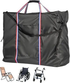 Rollator Travel Bag - Waterproof Wheelchair Bag for Folding Walker, Compact Wheelchair Transport Chair Portable Carry Case Cover for Car & Airplane TSA Traveling (39" Lx16 Wx32 H)