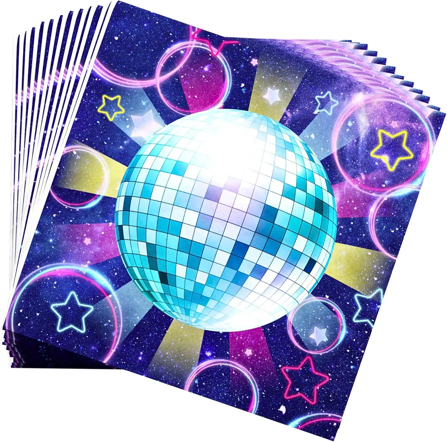 Roller Skating Party Supplies Packs (100 Pieces for 16 Guests) - Roller Skating Party, 90s Party Supplies, Roller Skate Plates And Napkins, Skate Party Decorations For Girl, Blue Orchards