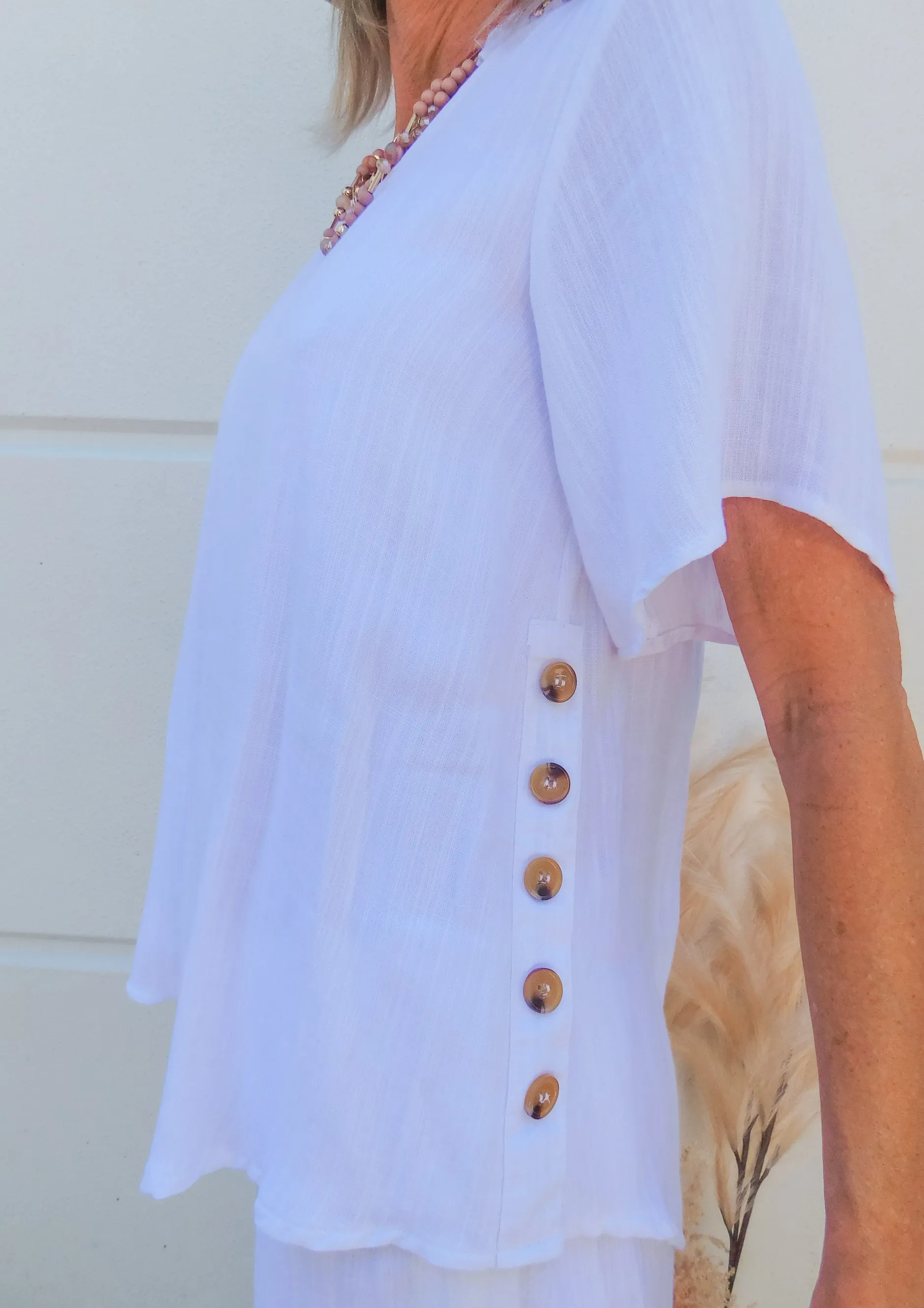 Rosa S/S Linen Top