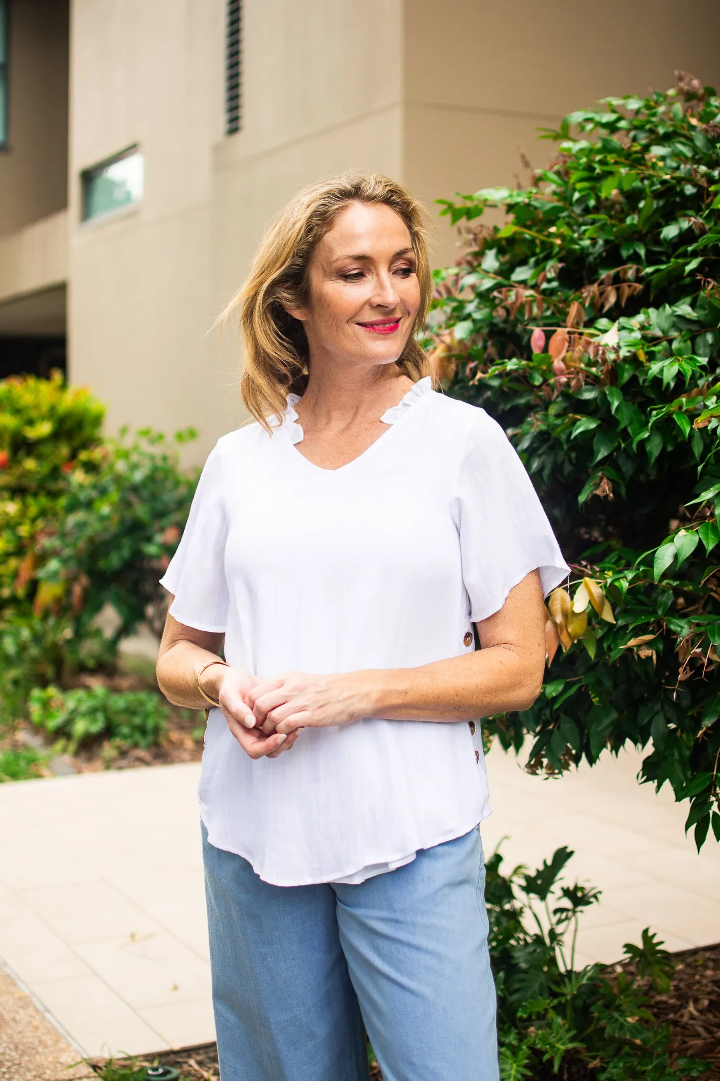 Rosa S/S Linen Top