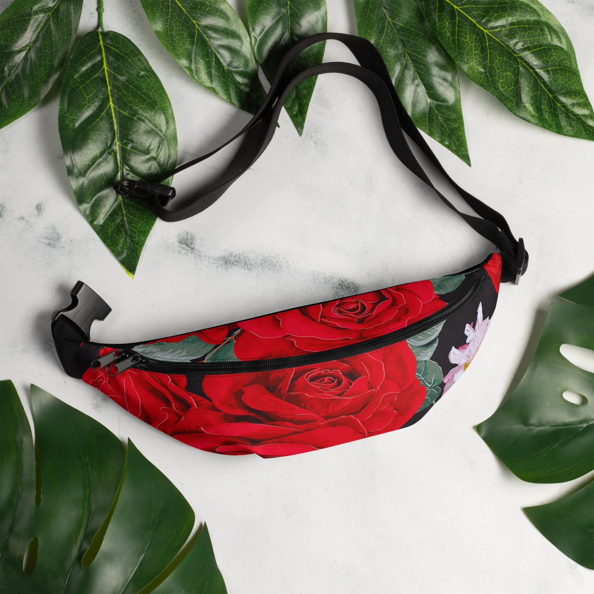 Rose Adorned Fanny Pack