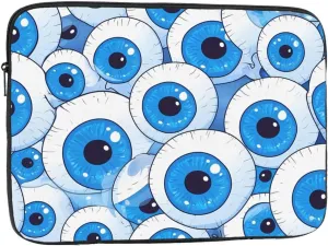 Rounded Eyeballs Prints Portable Laptop Sleeve Case 12 inch, Ideal for Men and Women's Business Travel, and Office Use