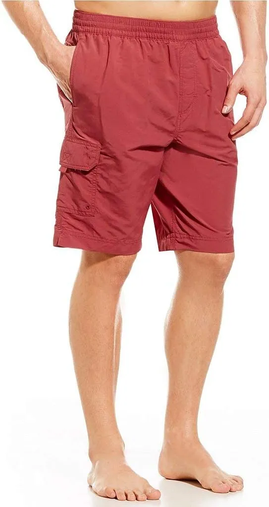Roundtree & Yorke Men's Big & Tall Cargo Pocket Swim Trunks
