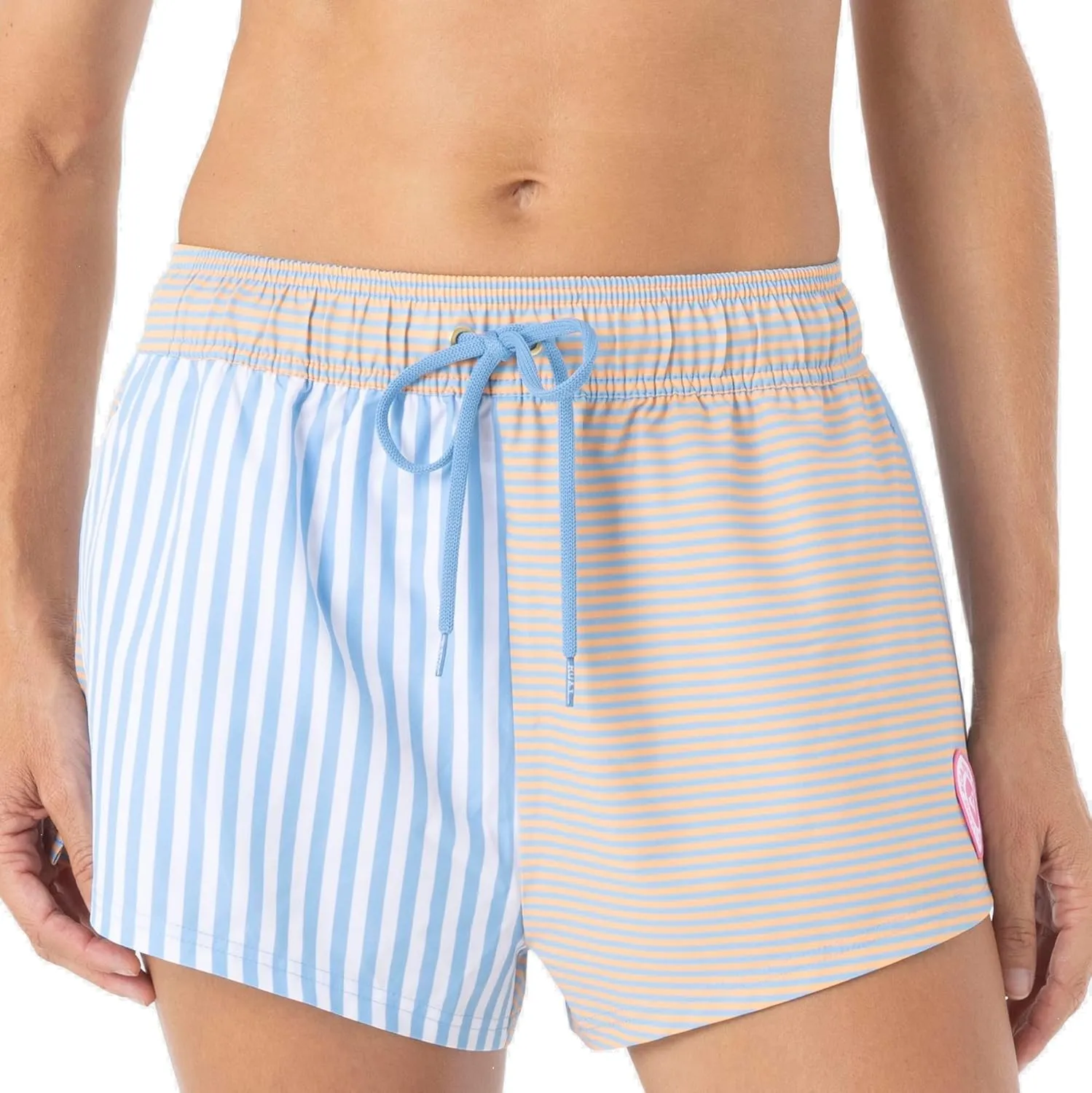 Roxy Women's Beach Casual Loose Fitted, Elastic Waist Drawcord Swim Shorts, Quick-Dry