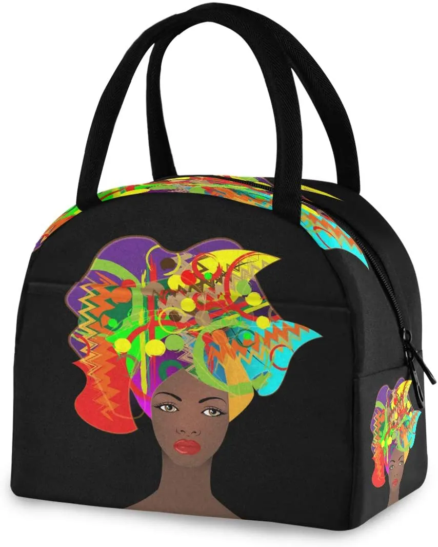Rynx | ZZKKO Indian Lotus Ethnic Elephant Lunch Bag Box Tote Organizer Lunch Container Insulated Zipper Meal Prep Cooler Handbag For Women Men Home School Office Outdoor Use