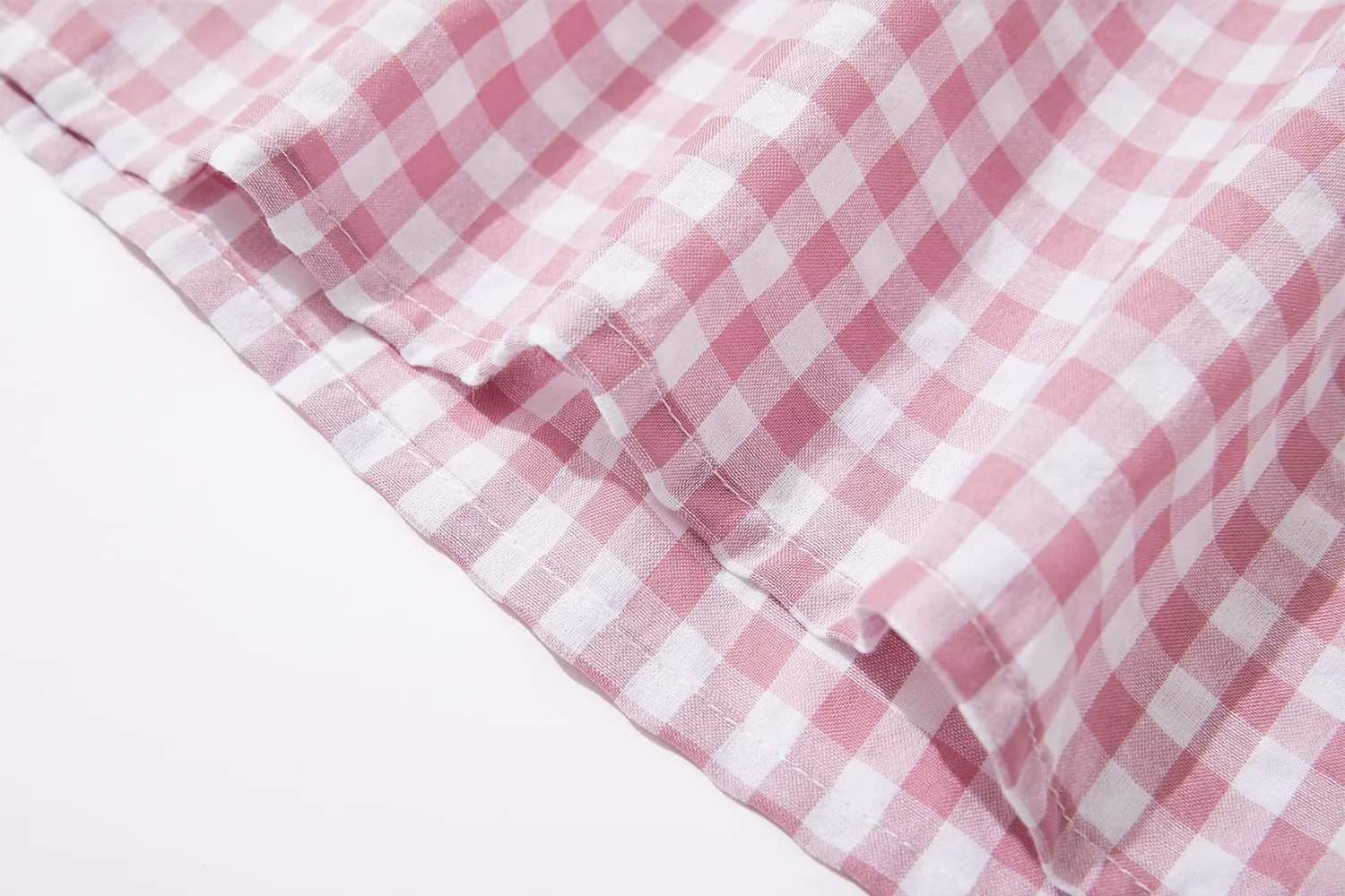 Rysly Toddler Baby Girls Cotton Linen Plaid Dress with Ruffle Back Straps and Bow Kids Casual Dress