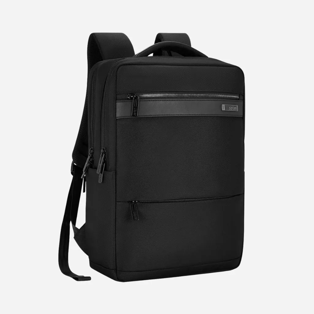 Safari Select Smart 15L Black Formal Backpack with Laptop Sleeve