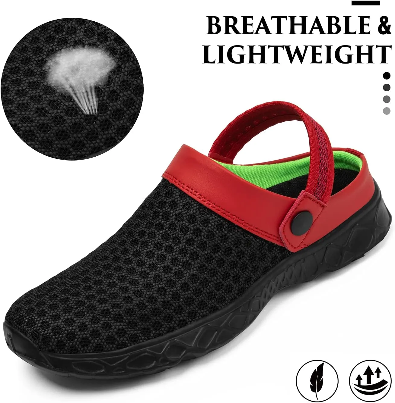 SAGUARO Men's Women's Quick Dry Garden Shoes Lightweight Breathable Gardening Clog Water Shoes Mesh Sandals for Sports Outdoor Beach Pool Exercise