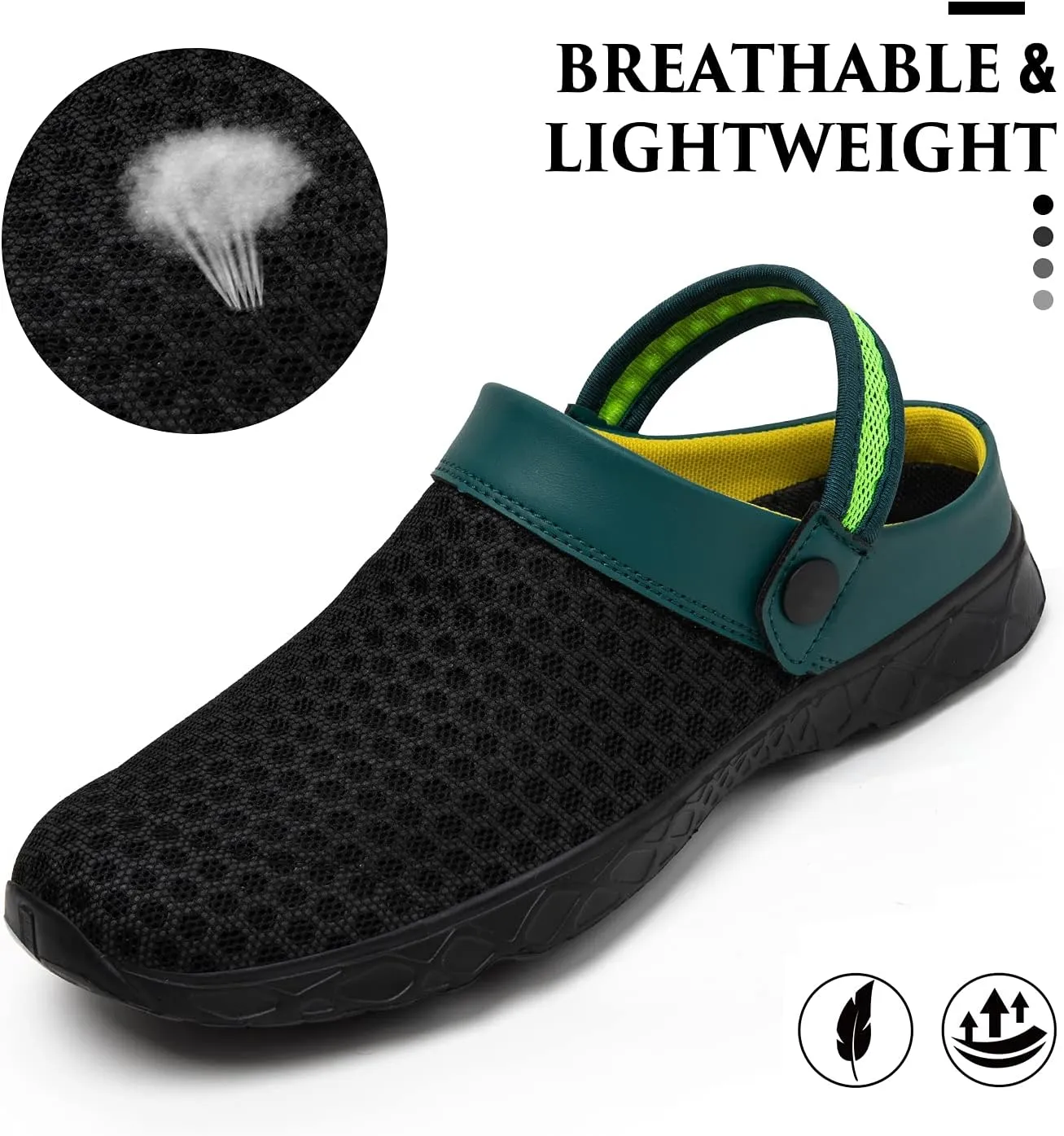SAGUARO Men's Women's Quick Dry Garden Shoes Lightweight Breathable Gardening Clog Water Shoes Mesh Sandals for Sports Outdoor Beach Pool Exercise