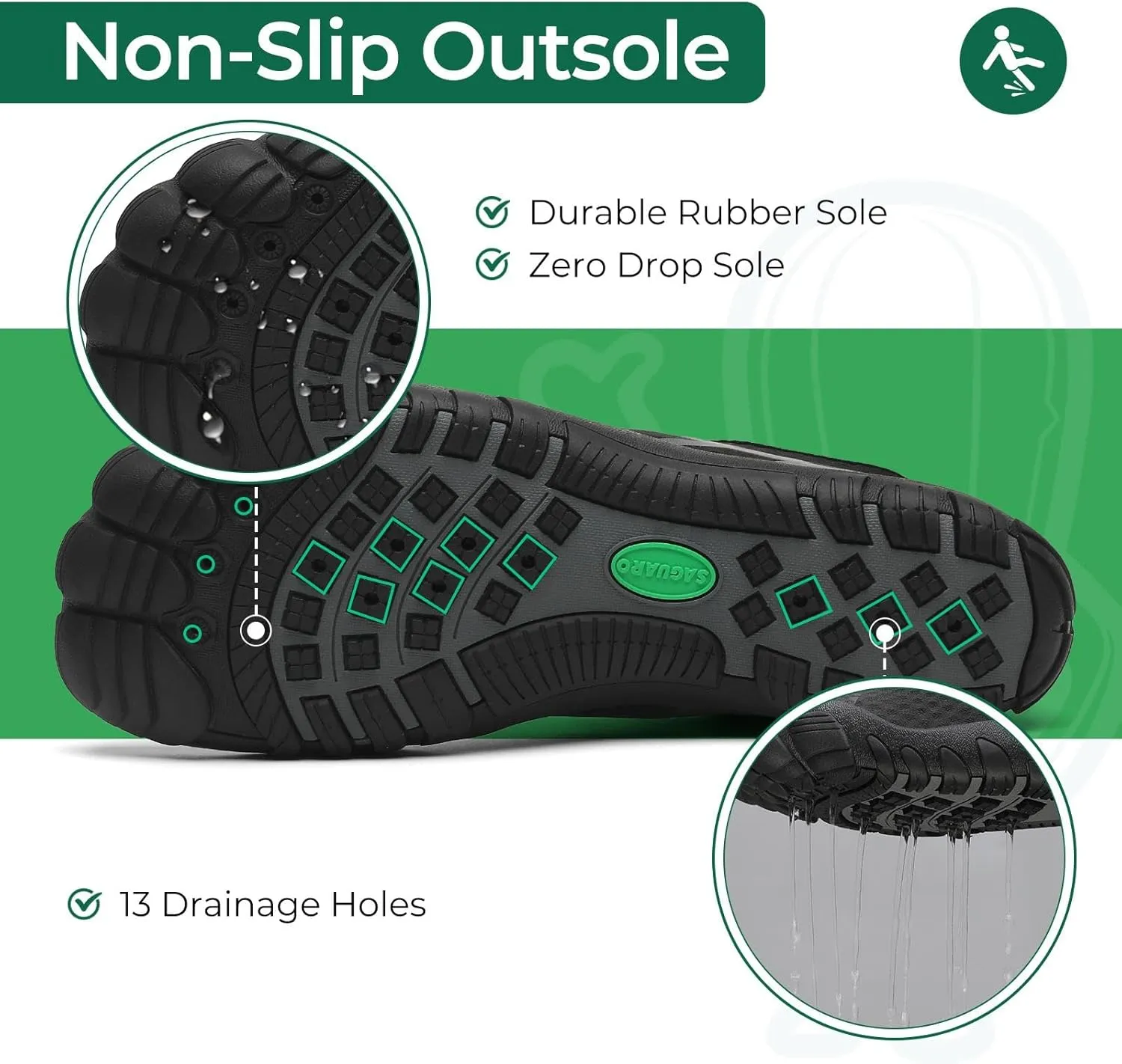 SAGUARO Quick-Dry Water Shoes for Women – Wide Toe Box Barefoot Shoes, Lightweight Breathable for Beach, Swimming and Outdoor Activities Size 6-11.5
