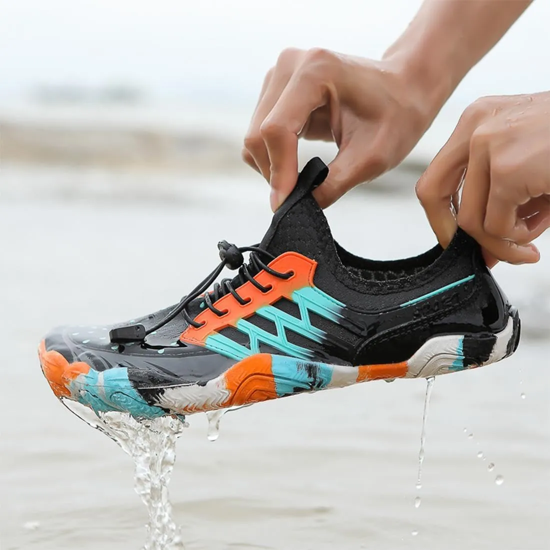 SAGUARO Quick-Dry Water Shoes for Women – Wide Toe Box Barefoot Shoes, Lightweight Breathable for Beach, Swimming and Outdoor Activities Size 6-11.5