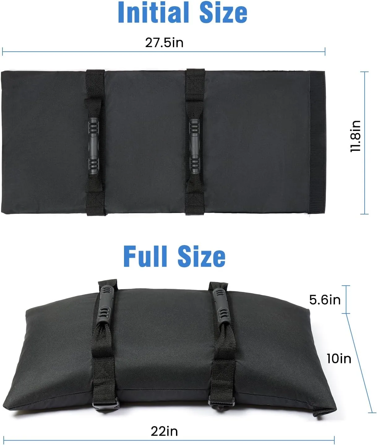 Sand Bags for Weight, 2-Pack 50LBS Heavy-Duty Fillable Sandbags for Weight to Hold Down Umbrella Base, Patio & Cantilever Umbrella Stands, Outdoor Furniture(Without Sand)(2, Medium)