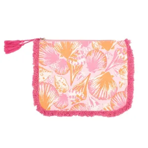 Sanibel Fringe Cosmetic   Pink/Apricot/Blossom   10.5x8.5