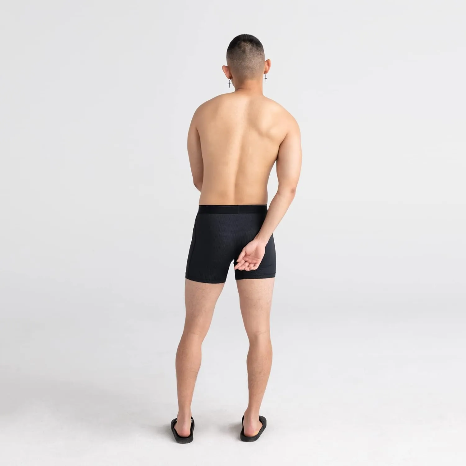 SAXX Underwear Co. Men's Underwear with Pouch Quest Quick Dry Mesh Boxer Brief Fly