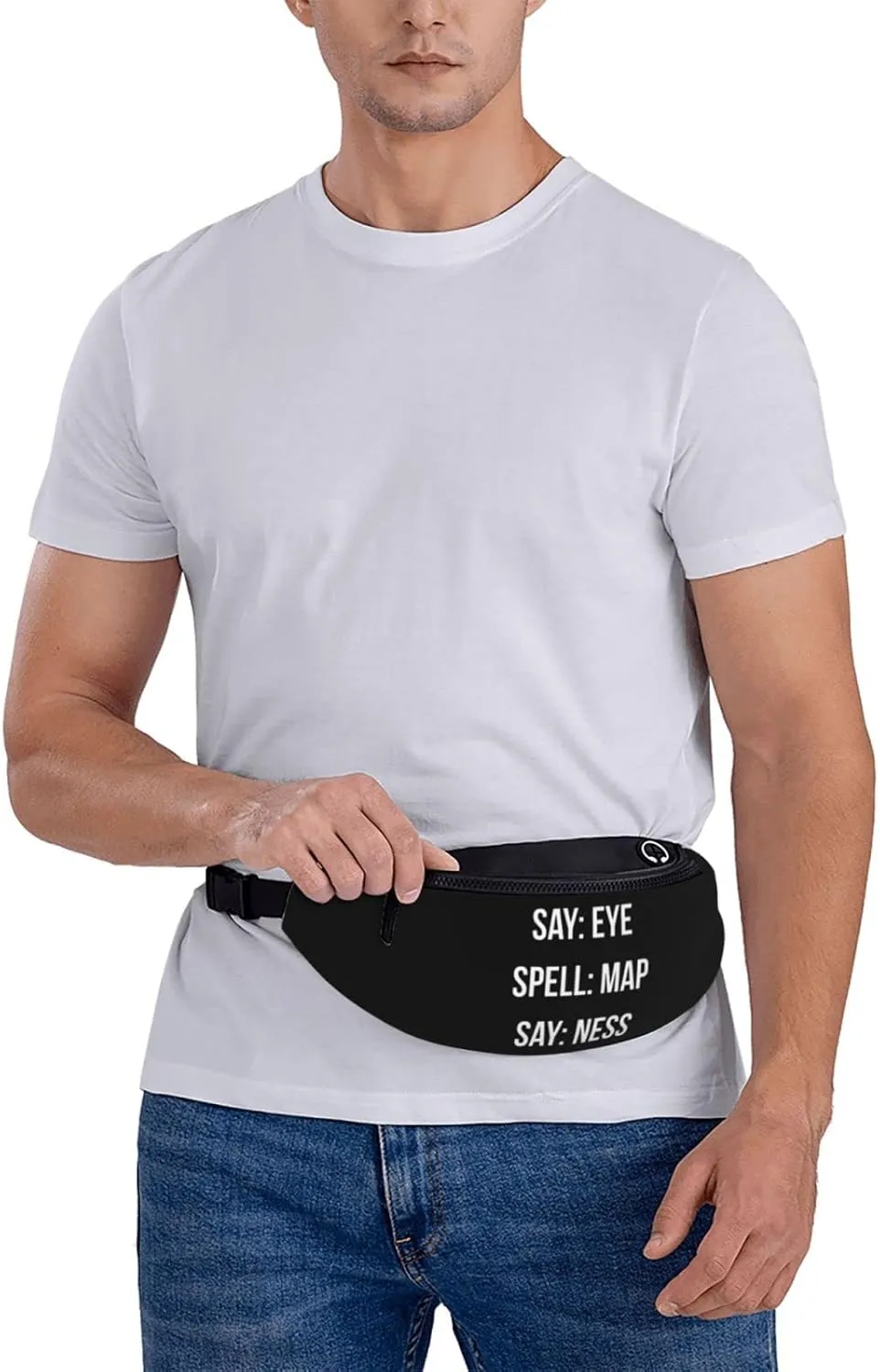 Say Eye Spell Map Say Ness Adjustable Leisure Waistpack Outdoor Sports Running Waistpack Travel Phone Bag