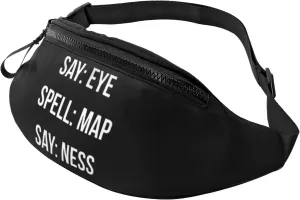 Say Eye Spell Map Say Ness Adjustable Leisure Waistpack Outdoor Sports Running Waistpack Travel Phone Bag