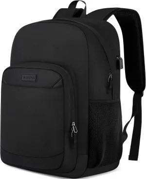 School Backpack for Teens Boy, Bookbag for Men Women with 17.3 inch Laptop Sleeve Computer College Black Over 3 Years Old