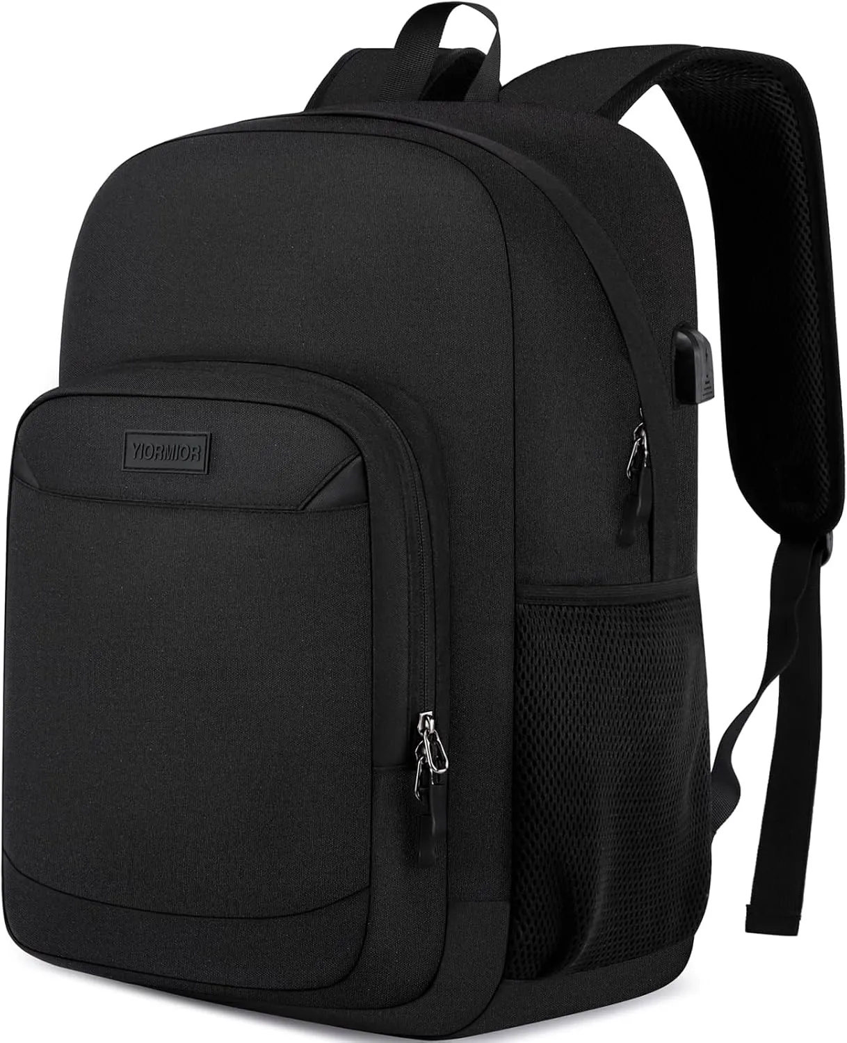 School Backpack for Teens Boy, Bookbag for Men Women with 17.3 inch Laptop Sleeve Computer College Black Over 3 Years Old
