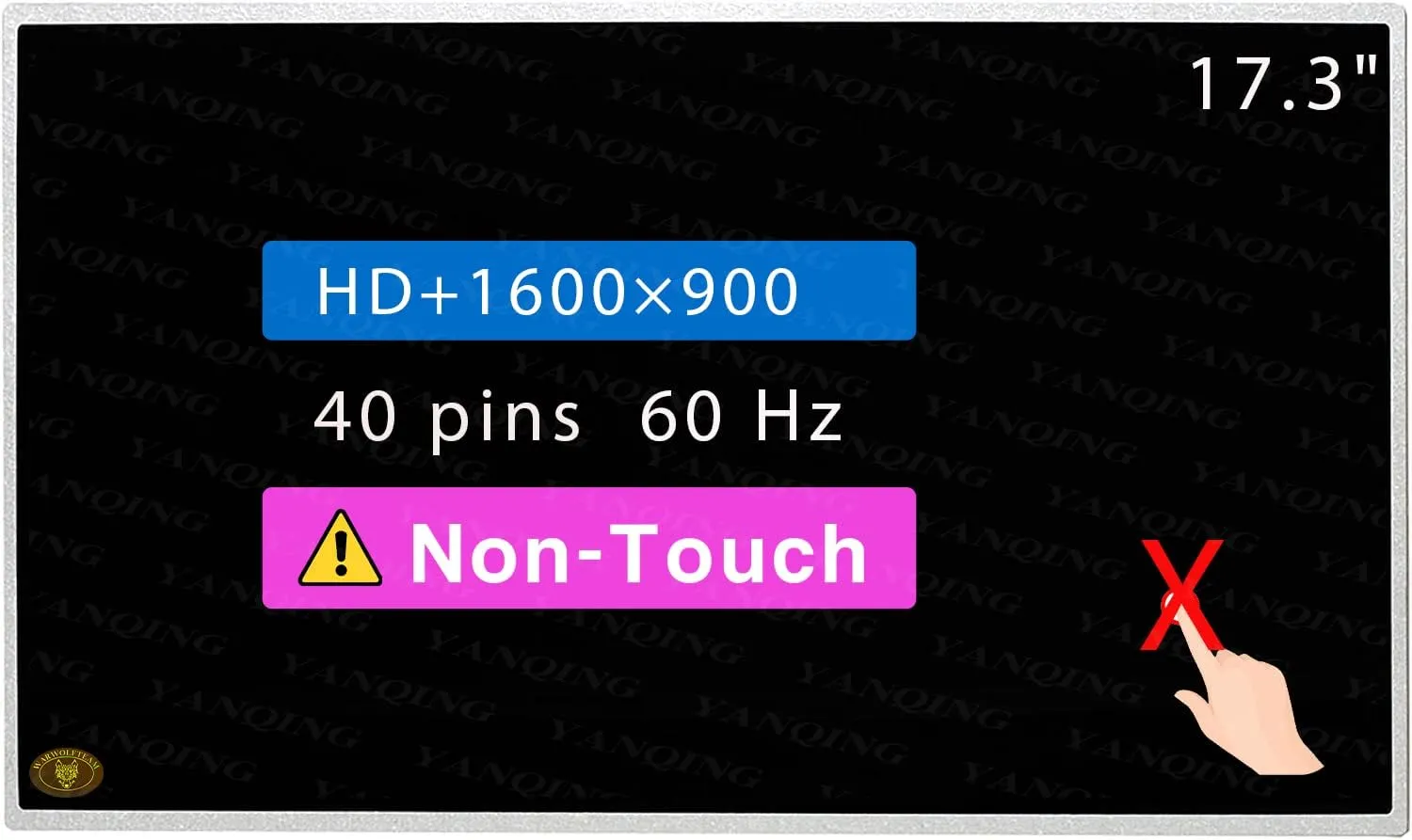 Screen Replacement for ASUS K72F-A2B 17.3" HD  1600x900 40 pin LCD Non-Touch Screen Display Panel