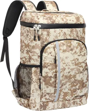 SEEHONOR Insulated Cooler Backpack Leakproof Soft Cooler Bag Lightweight Backpack with Cooler for Lunch Picnic Hiking Camping Beach Park Day Trips 45 Cans