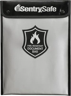 SentrySafe Fire and Water Resistant Portable Bag with Zipper for Money or Document Storage, FBWLZ0SSC