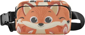 senya Energetic Foxes Fanny Pack Crossbody Bags for Women Belt Bag Running Waist Bag with Adjustable Strap